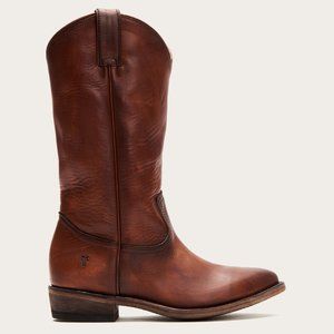 Frye Billy Pull-On Women's Cowboy Boots Cognac Size 7, Very Light Wear